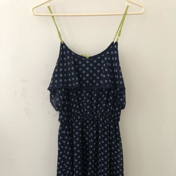 Navy Patterned Dress - Picture 2 of 5
